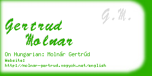 gertrud molnar business card