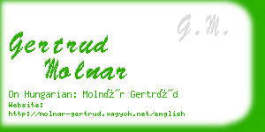 gertrud molnar business card